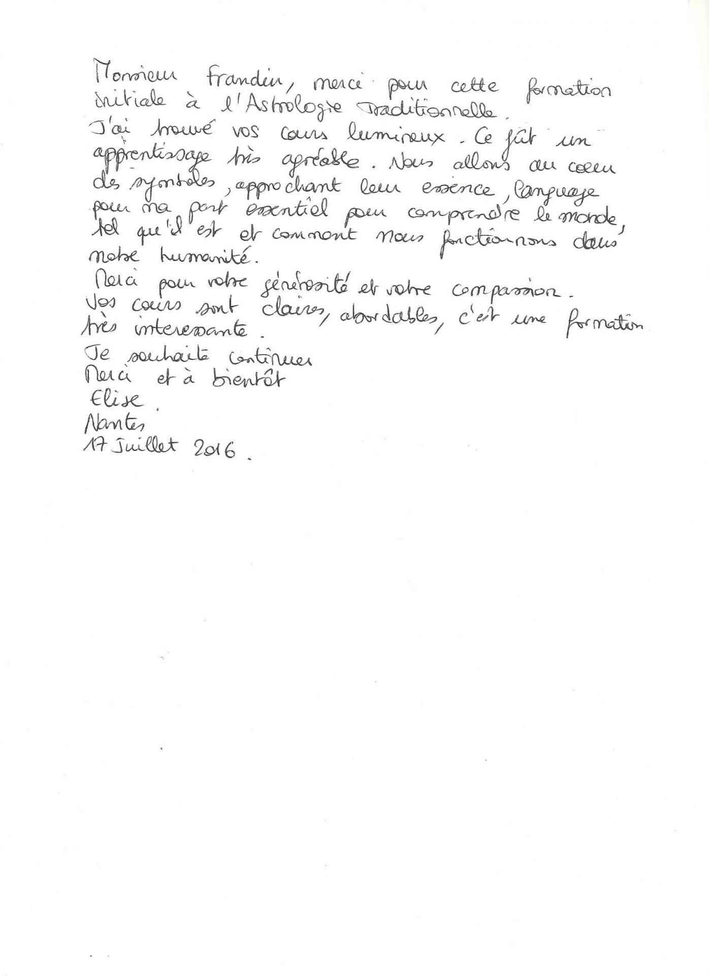 Lettre d appreciation de la formation